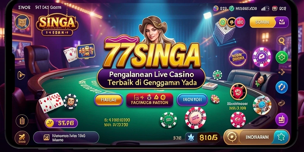 Gameplay menarik dalam aplikasi Live Casino 77SINGA.