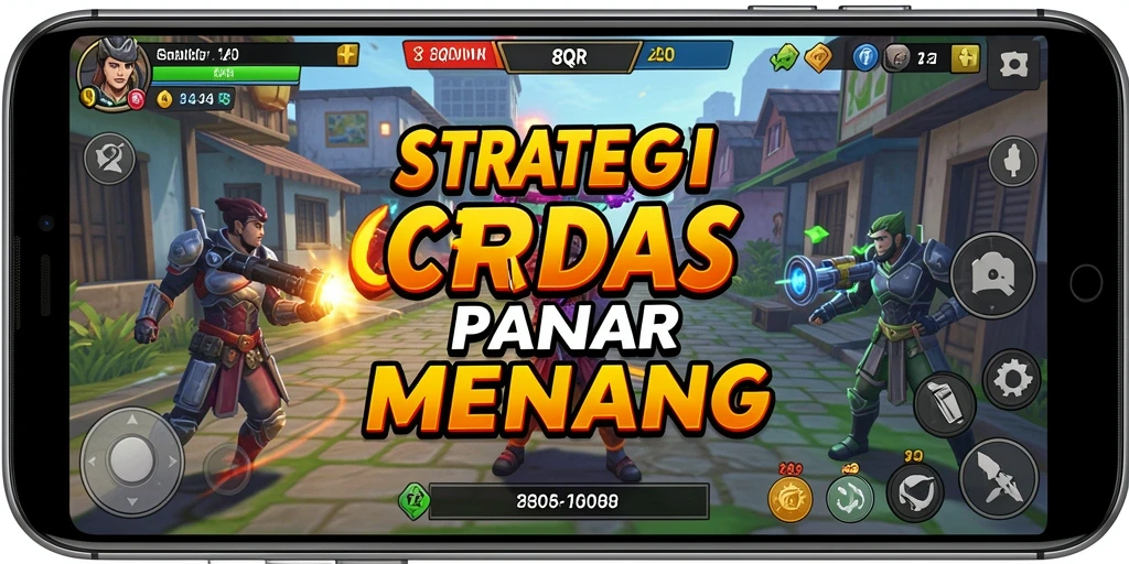 Tangkapan layar menunjukkan aksi seru dalam permainan strategi 8QR.