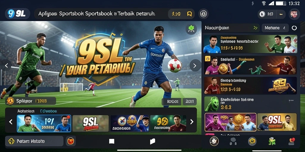 Tampilan gameplay taruhan olahraga dalam aplikasi 9SL.