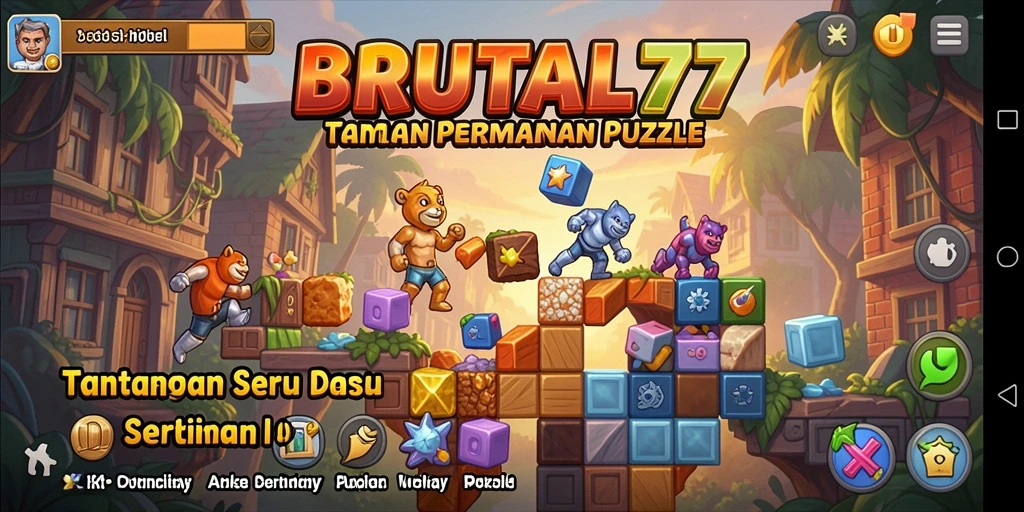 Tampilan gameplay seru dan menantang dari BRUTAL77.