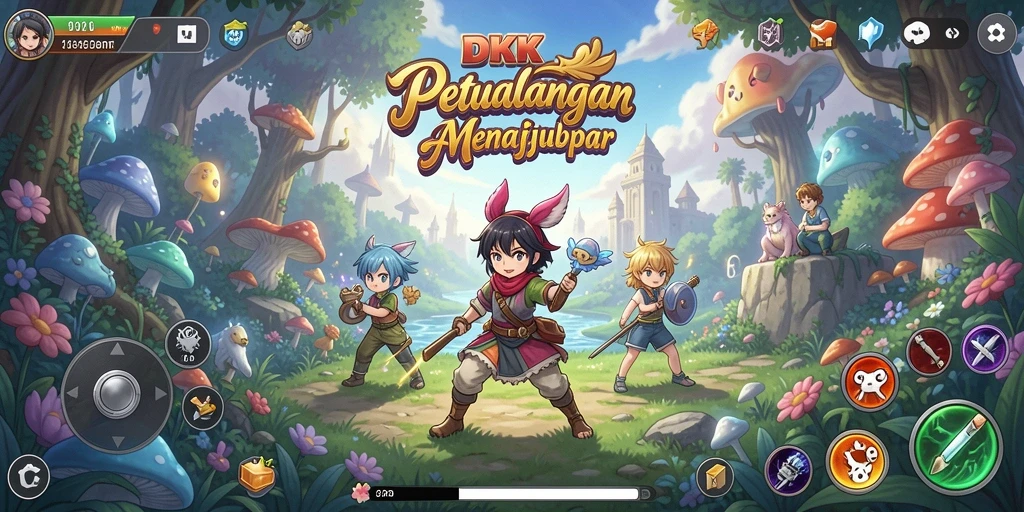 Tampilan gameplay seru DKK dengan karakter Anime yang mendebarkan.