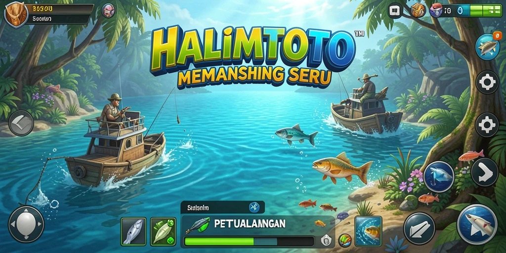 Tangkapan ikan yang mengagumkan dalam gameplay HALIMTOTO.