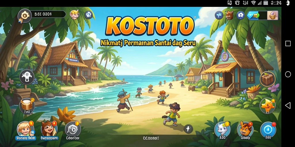 Tampilan gameplay KOSTOTO yang menarik dan mengasyikkan.