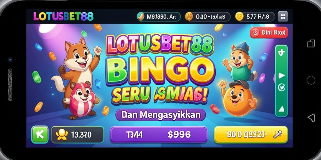 Screenshot gameplay LOTUSBET88 menampilkan suasana permainan Bingo yang seru.