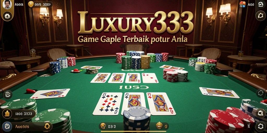 Tampilan gameplay Gaple yang menarik di LUXURY333.