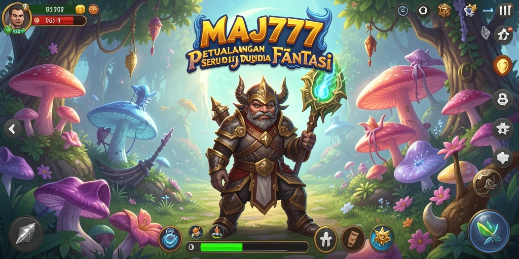 Screenshot gameplay dari MAJ777 menunjukkan petualangan mendebarkan di dunia fantasi.