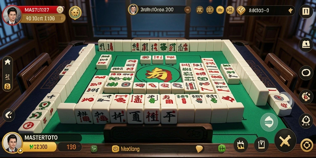 Tampilan gameplay MASTERTOTO yang mendebarkan dengan ubin Mahjong.