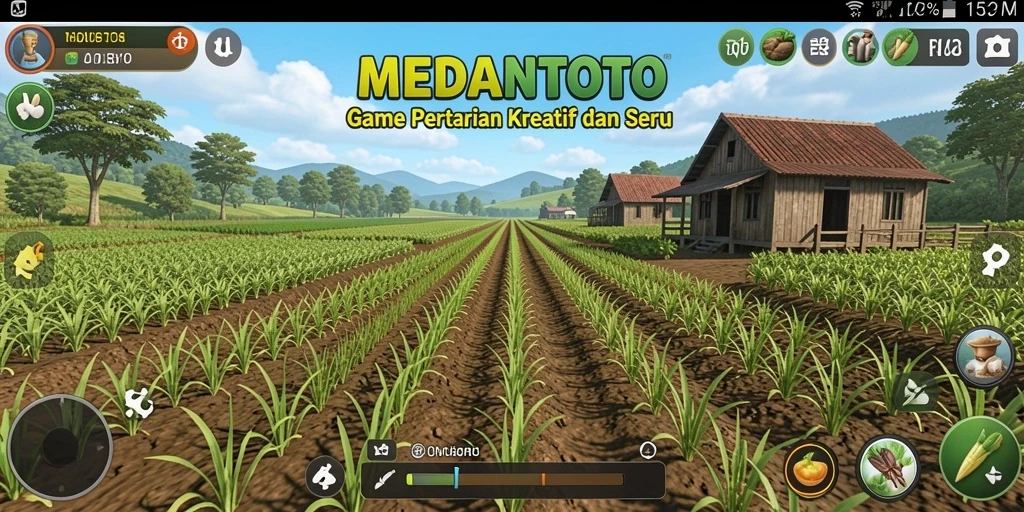 Screenshot MEDANTOTO menampilkan suasana ladang yang asri dan aktivitas bertani.
