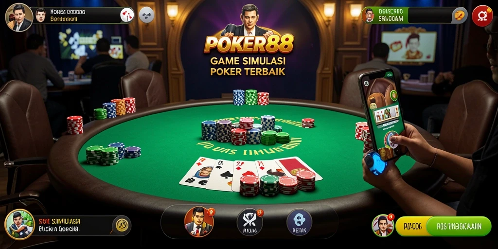 Tampilan gameplay POKER88 yang mendebarkan dan penuh aksi.