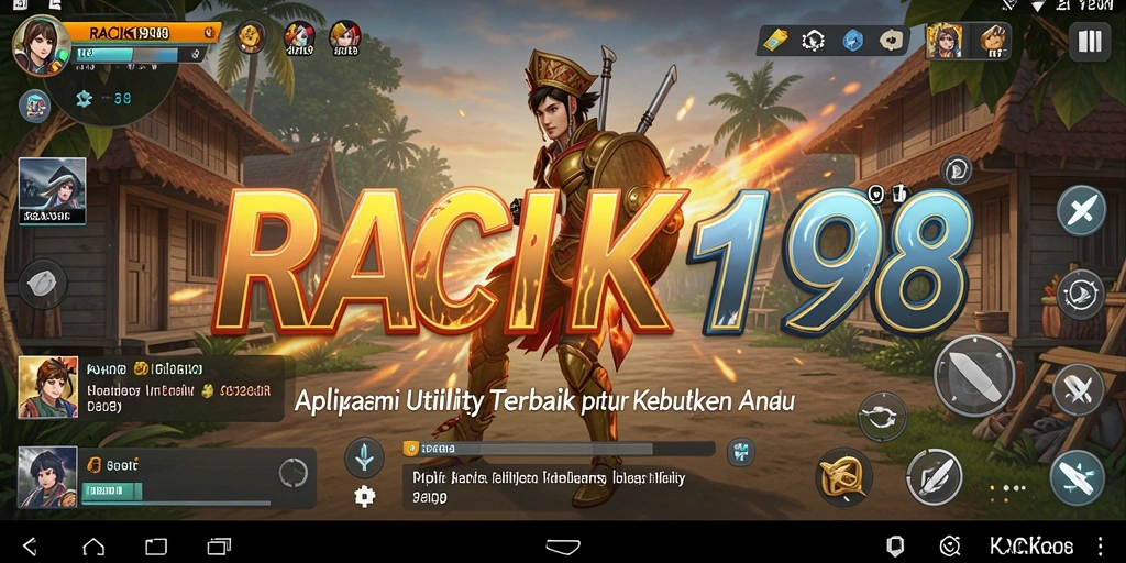 Screenshot yang menunjukkan tampilan antarmuka aplikasi RACIK198 yang intuitif.