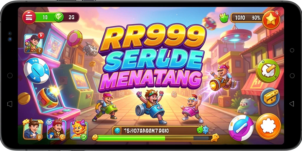 Screenshot gameplay utama RR999 menunjukkan aksi seru dan grafis menarik.