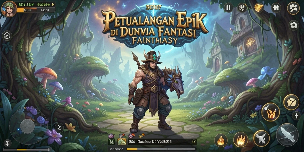 Tampilan utama gameplay RPG di SD107 menampilkan aksi seru dan karakter yang menarik.