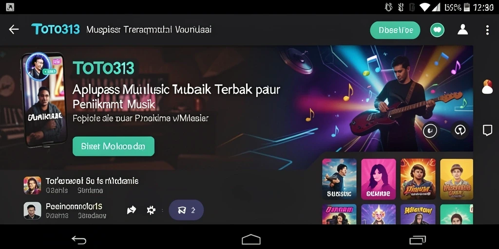 Tampilan utama TOTO313 dengan berbagai pilihan lagu dan antarmuka menarik.