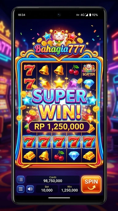 Tampilan antarmuka bahagia777 yang sederhana dan menarik.
